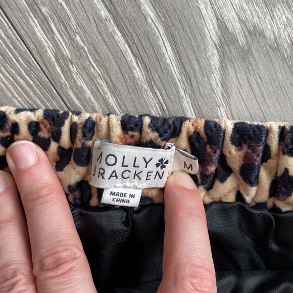 Velour Leopard Skirt With Zipper - Picture 4 of 8